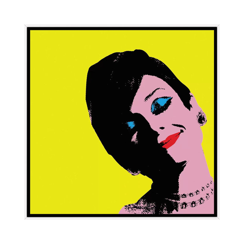 « Audrey Hepburn DOTS » par radio Days-impression d’art graphique, Pas de tapis, H 26 po x l 26 po x P 1,5 po