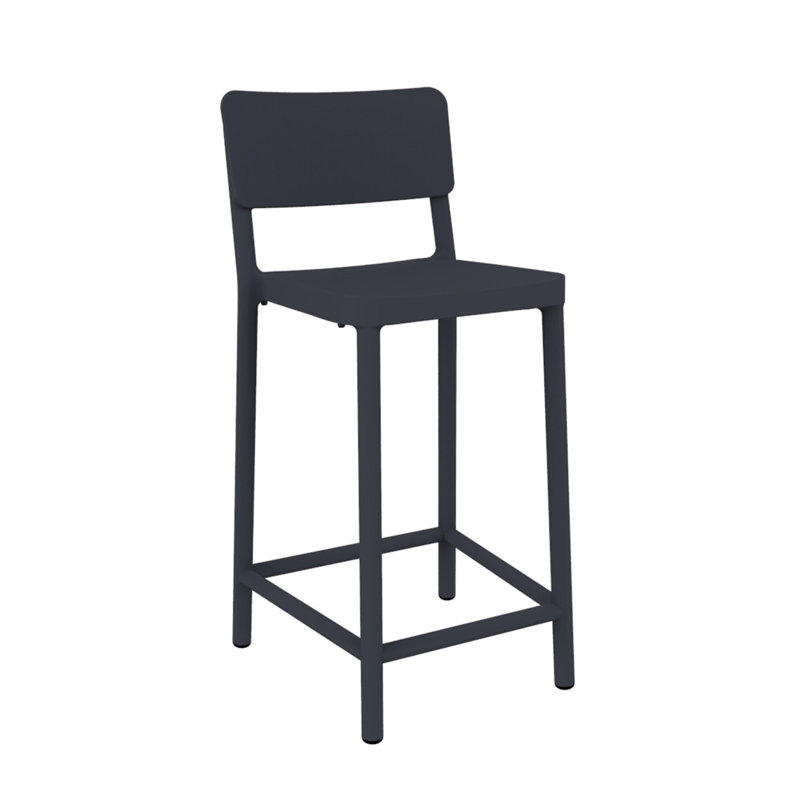 Tabouret de bar Lisboa, 26.38", Gris foncé