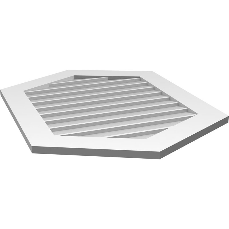 Ventilé vertical à pignon vertical en uréthane 6/12, H 1 po x l 28 po x L 38 po