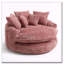 Fauteuil de 55 po de long en mousse de polyester, fauteuil rond surdimensionné, canapé-lit moderne moelleux-217984104