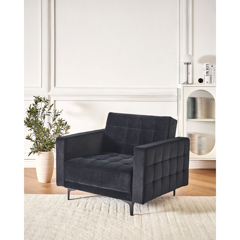 Armchair Chmura Velvet, Black