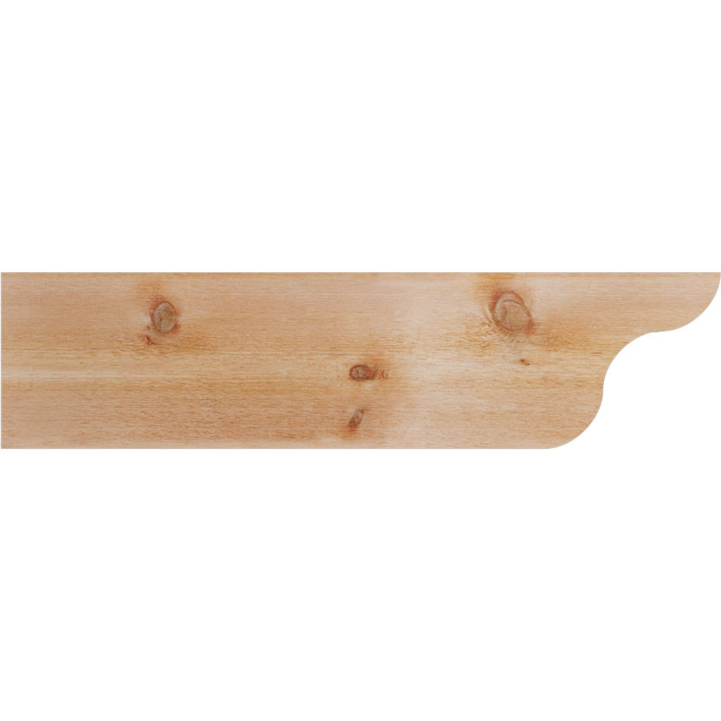 Queue de chevron Carmel, Cèdre rouge de l'Ouest, 12" H x 48" W x 6" D
