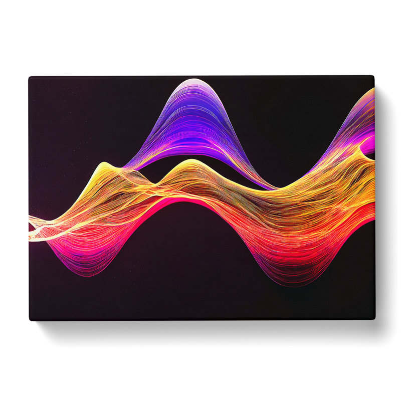 Lively Modern Abstract - Wrapped Canvas Print, 35cm H x 50cm W x 3cm D