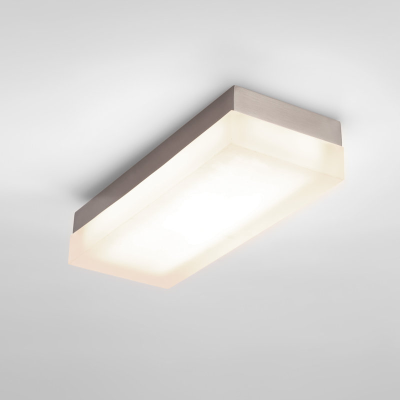Venuti LED Flush Mount Light, Brushed Nickel, 2700K, 2.63" H x 14" W x 5.38" D