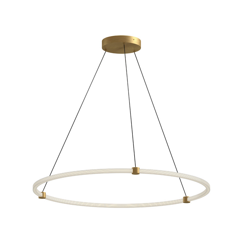 Bruni 1 - Light LED Pendant, Brushed Gold, 1.38" H x 40.38" W x 40.38" D