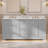 72" Double Banthroom Vanity with Marble Countertop Ceramic Sink and Shutters Doors-94088696