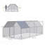 Grande cage à poules en métal avec housse imperméable anti-UV de 1 po en forme de cage à cage plate pour une utilisation dans une cour extérieure