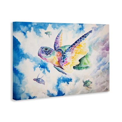 Skyward Sea Turtles Canvas, design by Marc Allante