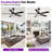 52" Modern Parchment-Textured 3CCT LED Caged Ceiling Fan with Remote Control, Double Sided Blades, 6-Speed