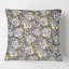 Coussin Golden Golden Flowers - Mid-Century Modern-852144575