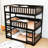 Kawtar Versatile Twin Over Twin Over Twin Detachable Triple Bunk Bed With Guardrails, Ladders-1679359802