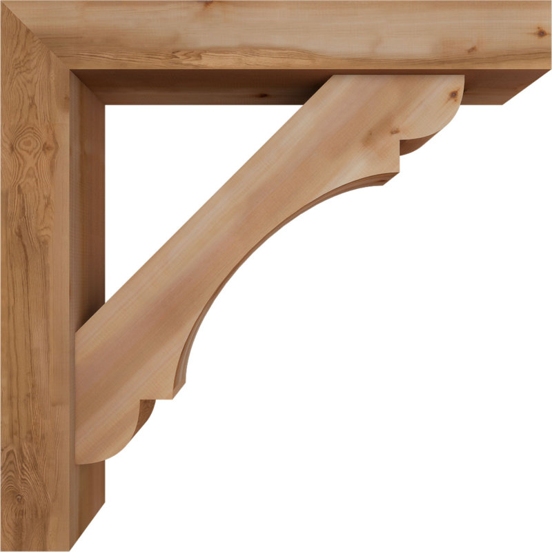 Support de bloc olympique avec entretoise décalée, 44 x 44, Cèdre rouge occidental de l 7 1/2 po (lisse)