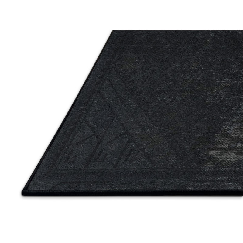 Tapis décoratif multicolore à motif abstrait, Rectangle 5 pi x 7 pi