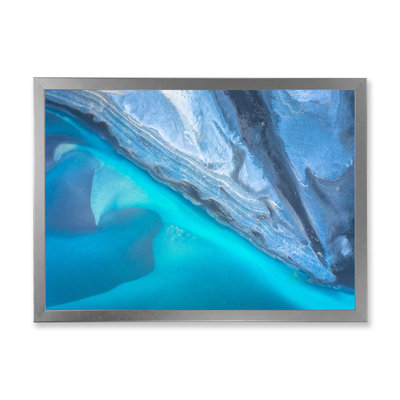 Vue aérienne des rivières Glacier, Islande II, reproduction sur toile