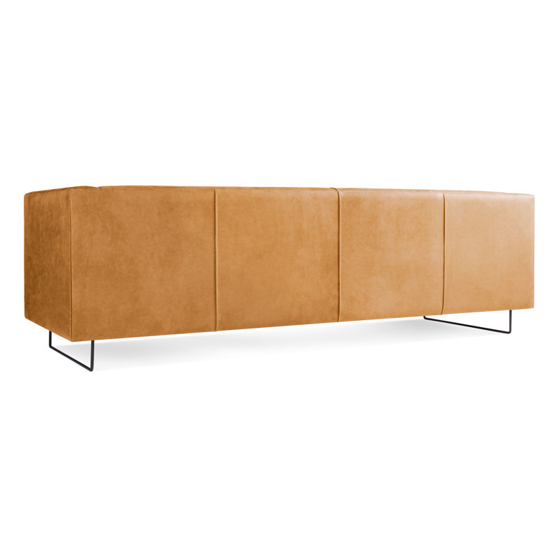 Bonnie Sofa, Camel Genuine Leather, 29" H x 72" W x 33" D