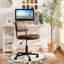 Chaise de bureau pivotante réglable en cuir Ilianah-1334445932
