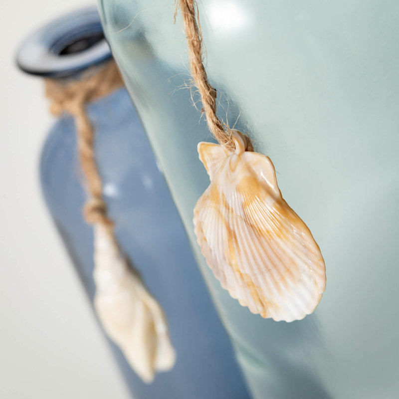 Ensemble de 2 vases bleu marine H 10,25 po x H 6,25 po
