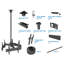 Support de plafond télé à écran triple réglable Mount-It | Support de plafond multi-écrans de qualité commerciale
