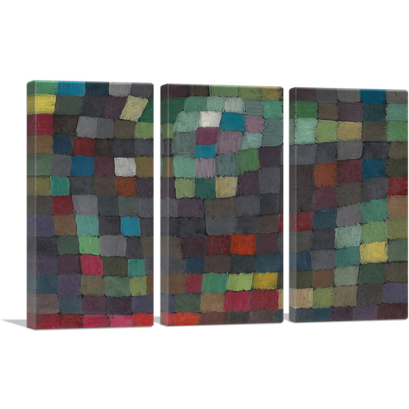 «May» par Paul Klee - ensemble de 3 reproductions sur toiles tendues, H 40 po x l 60 po x P 0,75 po