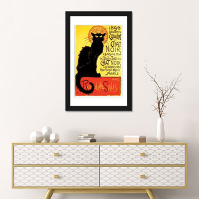 « brumeux cabaret du chat noir, 1896 », reproduction d’impression sur toile