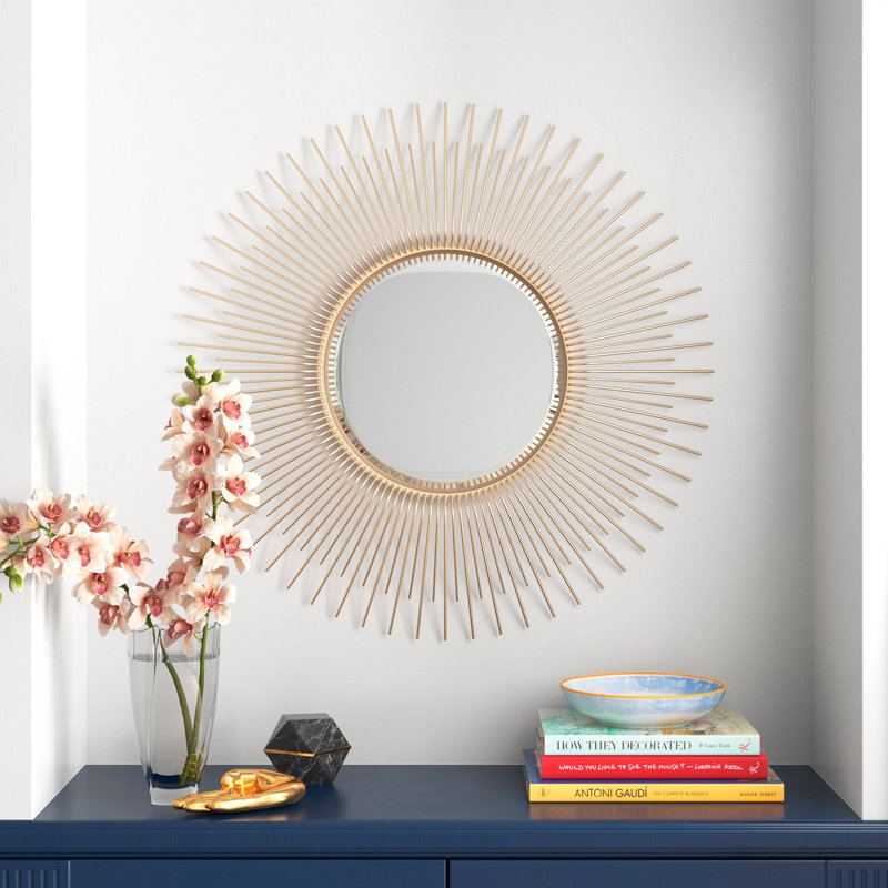 Louie Wood Flat Wall Mirror