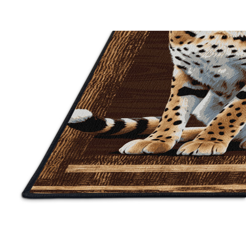 Washable Savannah Cats Area Rug, Rectangle 4' x 6'
