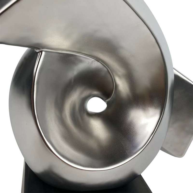 Cormari Modern Accents Home Tabletop Decor, Abstract Sculpture for Living Room, Black/Silver