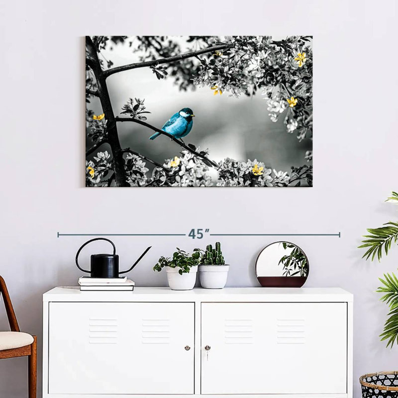 Brampt Blue Tit Pop, 24" H x 36" W