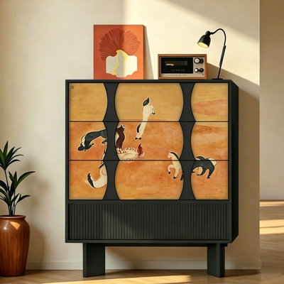 Commode d'appoint style rétro français