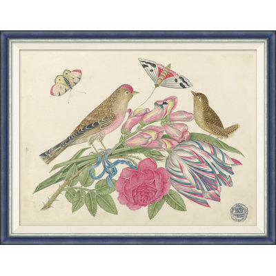 18th Century Floral Bouquets With Birds II Painting by Soicher Marin Archives
