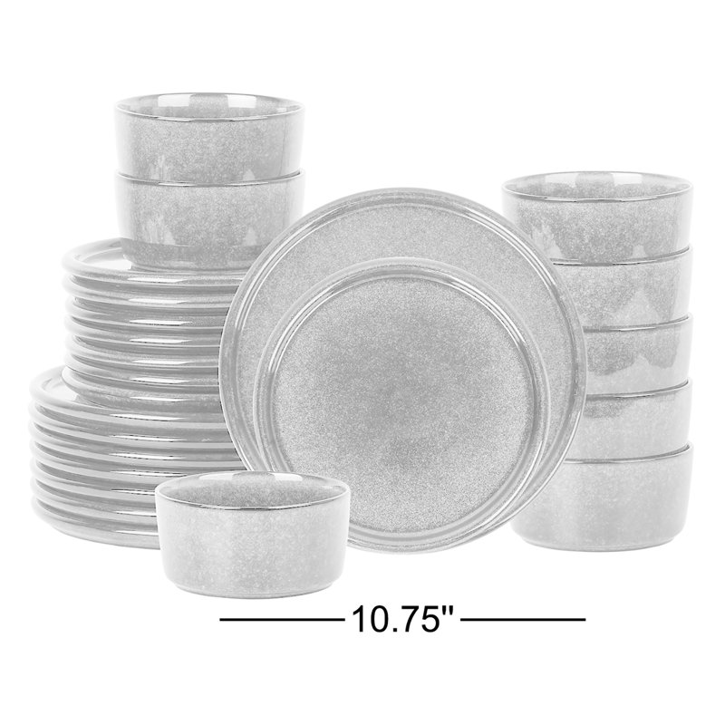 Stone Lain Eden 24-Piece Dinnerware Set Stoneware, Beige
