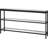 Modern Rectangular Console Table With Blackened Bronze Finish And Tempered Glass Top For Entryway, Living Room, Or Hallway