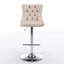 Rondel Swivel Upholstered Adjustable Height Counter Stool with Solid Wood Frame-1025677096