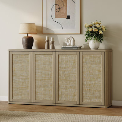 Armoire d'inspiration bohémienne 64,32 po avec tablettes réglables