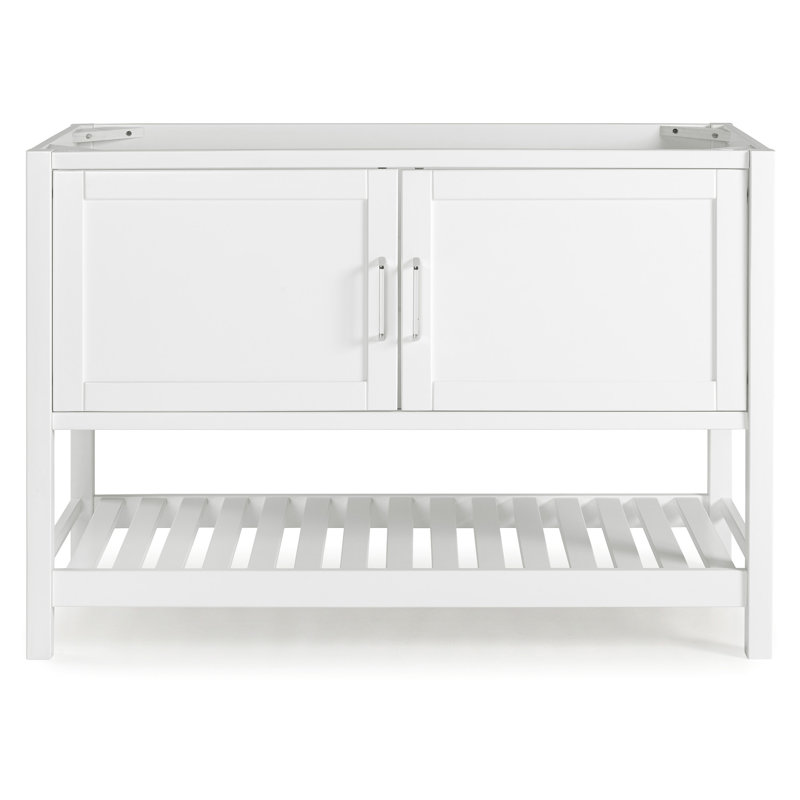 Caitline 48" W Modern Shaker Soft Close Doors Vanity Cabinet with Open Storage Shelf