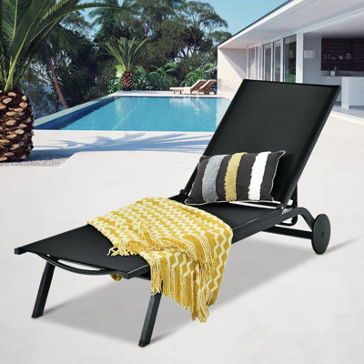 Pryer Outdoor Metal Chaise Lounge