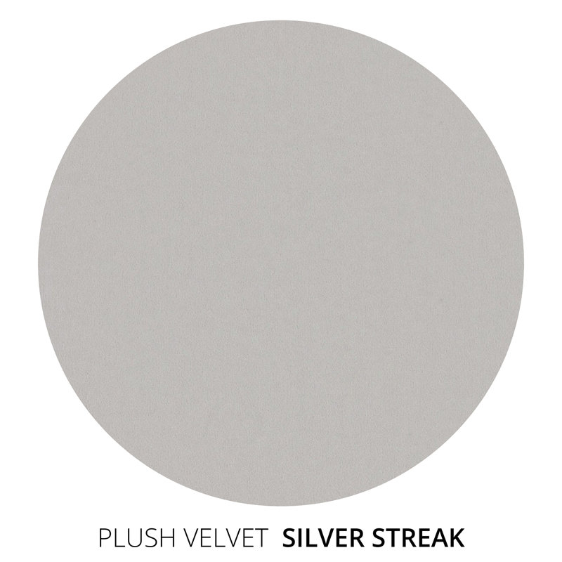 Canapé Thompson, H 32 po x l 108 po x P 41 po, Velours moelleux argenté, Ébène