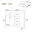 Armoire de salle de bain 36 po avec lavabo 36 po avec tiroirs, structure solide et panneau de fibres à densité moyenne-102299702
