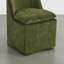 Chaise rembourrée avec housse lavable et roulettes-370145915