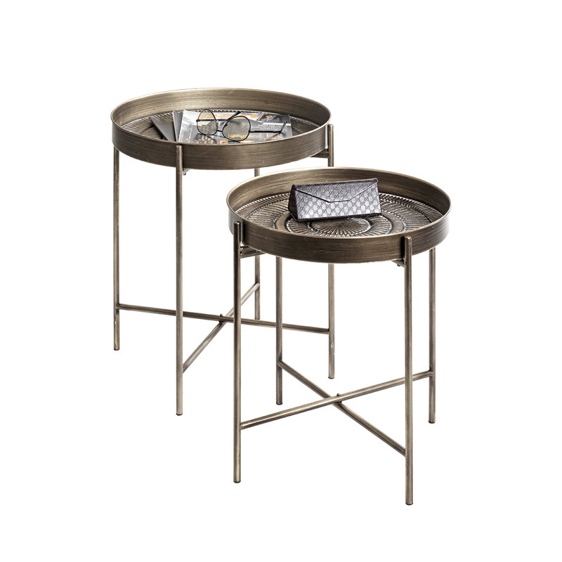 2 Piece Side Table Set