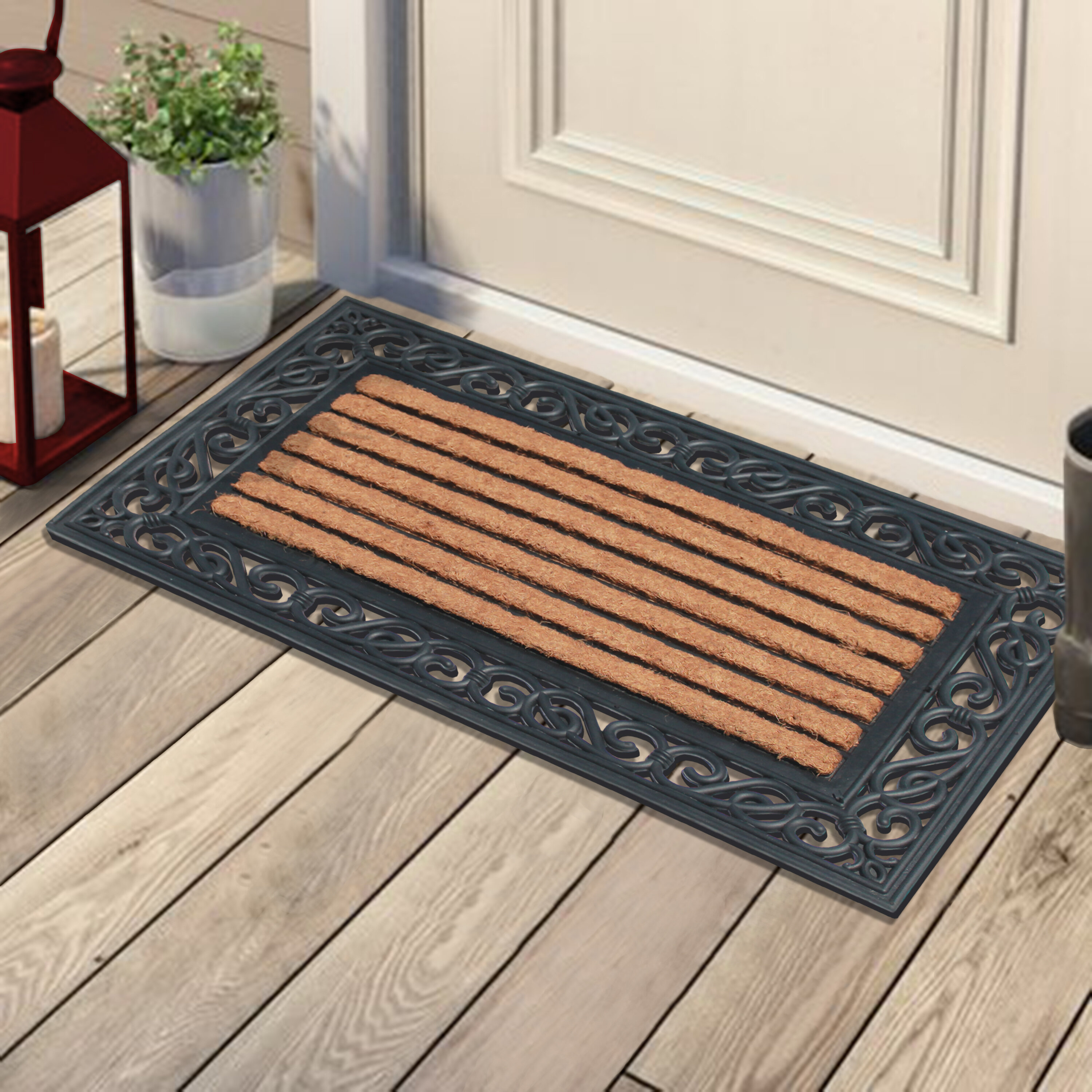 Spirit 30 x 18 Non-Slip Outdoor Door Mat World Menagerie