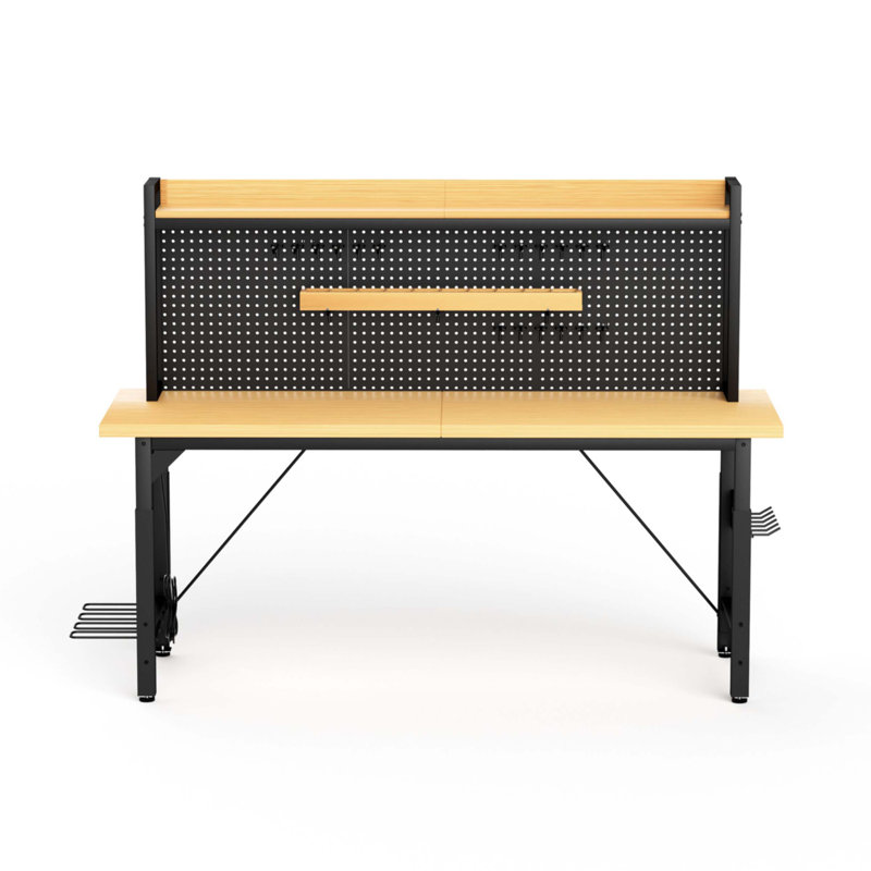 71''Adjustable Workbench With Pegboard