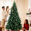 Arbre de Noël artificiel à charnières non éclairées, branches denses, décoration de Noël réaliste-808395593-808395607
