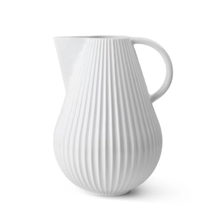 White ceramic pitcher.