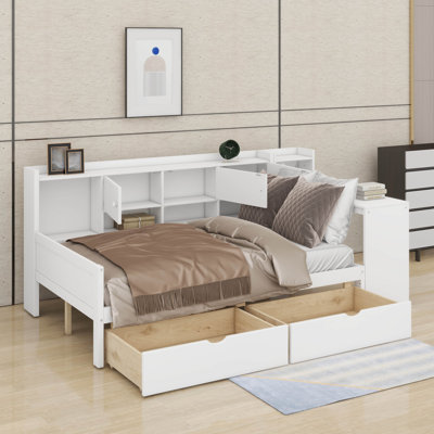 Full Daybed With Cabinets And Drawers
