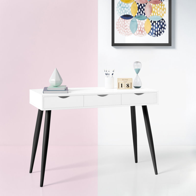 Casson Writing Desk, White/Black