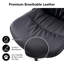Chaise d'appoint rembourrée en similicuir Emsley avec pieds en métal-6037368