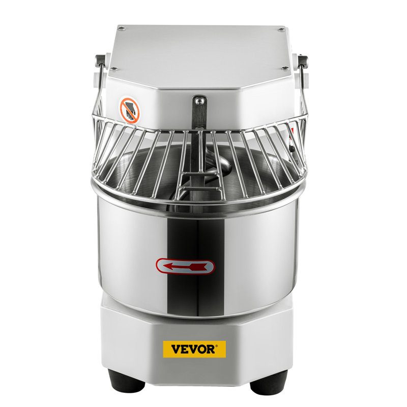 Commercial Food Mixer, 7.3Qt Capacity, 450W Dual Rotating Dough Kneading Machine With Food-Grade Stainless Steel Bowl, Security Shield And Timer Included, Baking Equipment For Restaurant Pizzeria
