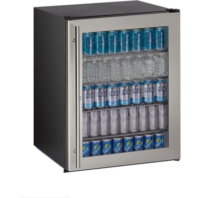 140 Can 24"" Convertible Beverage Refrigerator -  U-Line, U-ADA24RGLS-13B