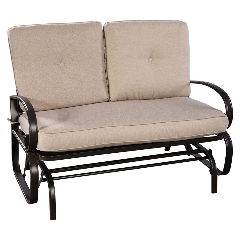 Banc d'extérieur avec coussins Suniga, gris